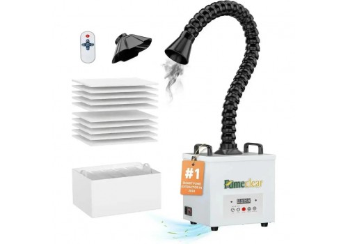 FC-100A Solder Fume Extractor with Remote Control – Desktop Smoke Absorber & HEPA Filter FC-100A Solder Fume Extractor with Remote Control – Desktop Smoke Absorber & HEPA Filter